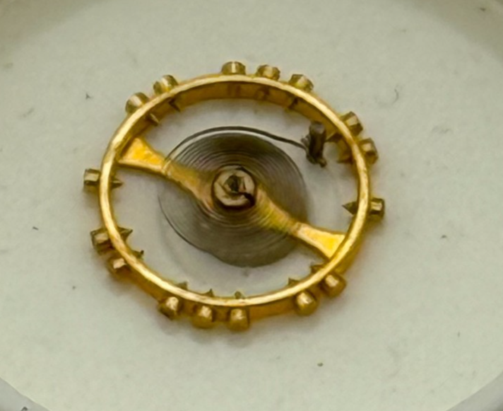 Femga 41 Balance Wheel Complete And Spring 5 1/4''' 1006 M Watch Movement Parts 