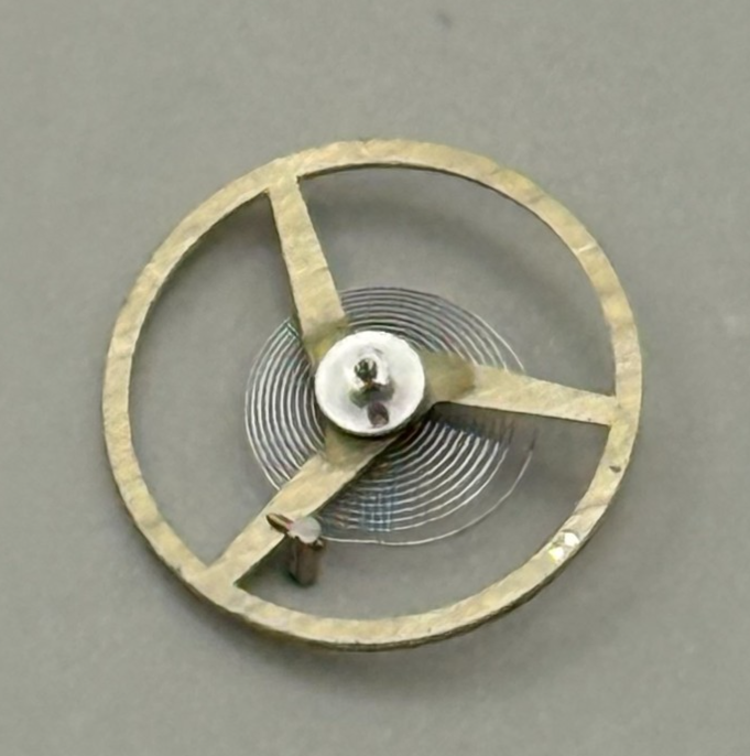 ST 1940 1950 Balance Wheel Complete And Spring   1698 M Watch Movement Parts 