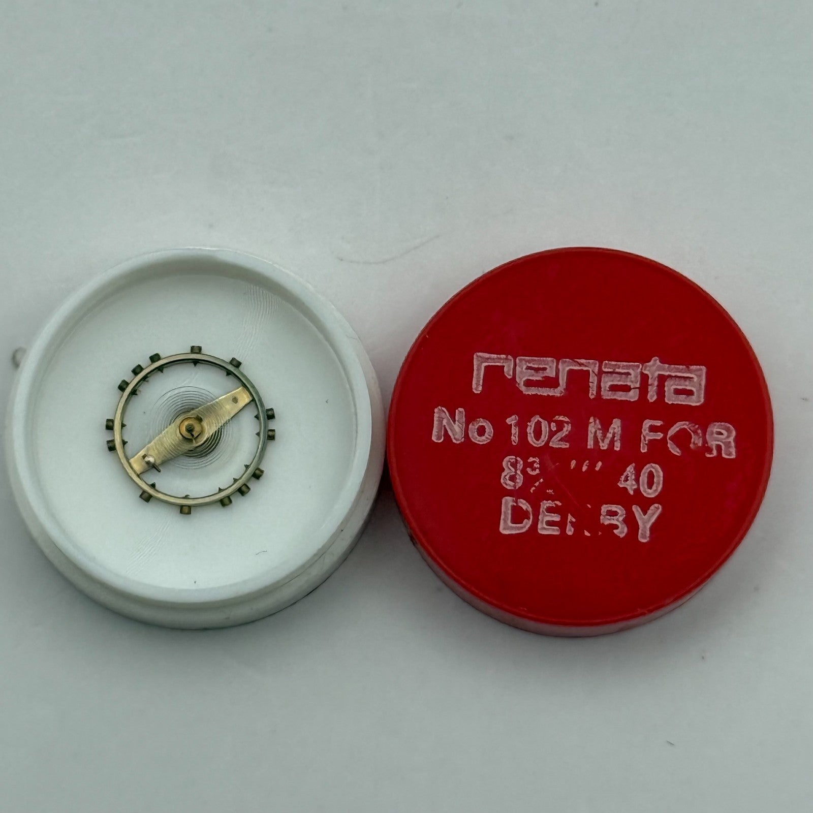 Derby 40 Balance Wheel Complete And Spring 8¾’’’  102 Watch Movement Parts NOS