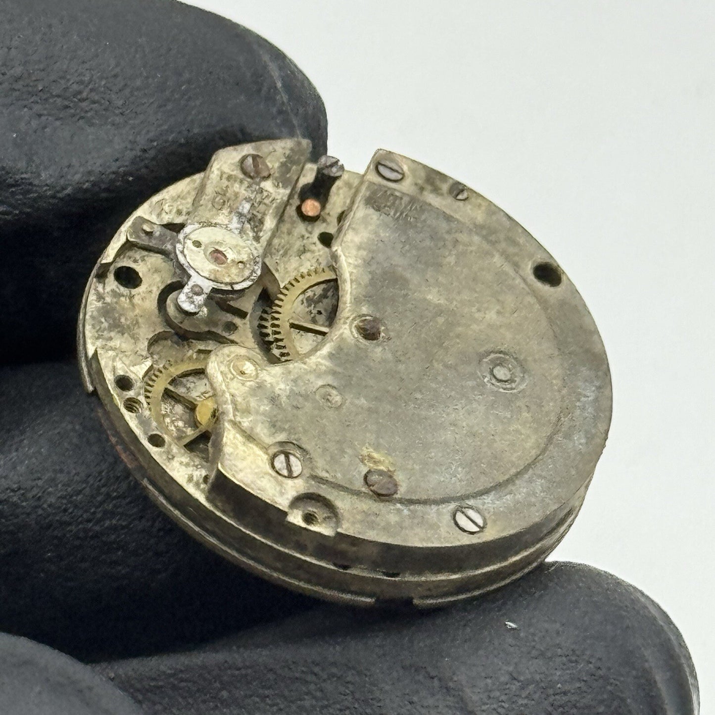 24.6mm Military Dial Watch Movement Old Style Swiss Parts Repair Restoration