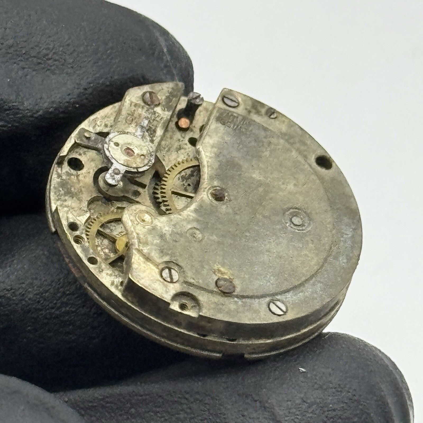 24.6mm Military Dial Watch Movement Old Style Swiss Parts Repair Restoration