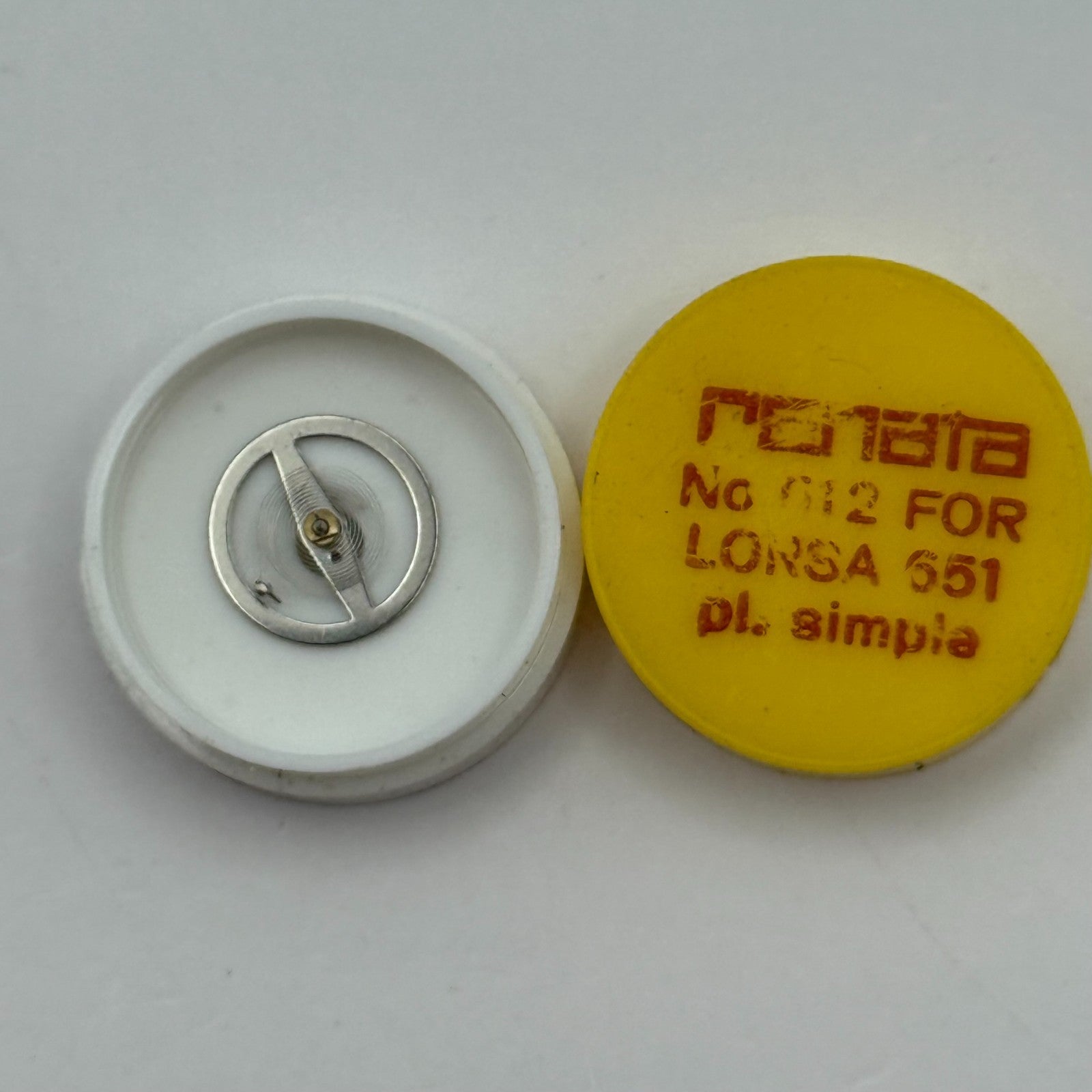 Lorsa 651 Balance Wheel Complete And Spring Simpla 612 Watch Movement Parts NOS