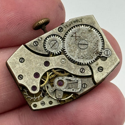 19mm Peseux P Rotary Maximus 15 Jewels Tank Manual Wind Watch Movement PARTS