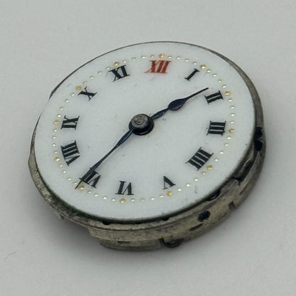 19.6mm 15 Jewels Roman Numerals Trench Watch Movement Manual Wind PARTS SPARES