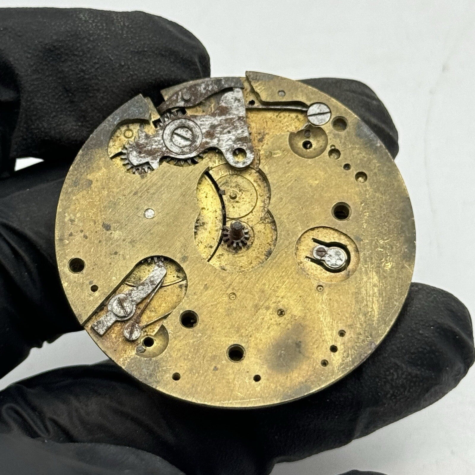 41.2mm Unidentified Swiss Antique Pocket Watch Movement FOR PARTS