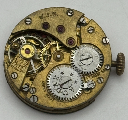 23.6mm Audax W.J.H. ETA 15 Jewels Balance Ok Manual Wind Watch Movement PARTS