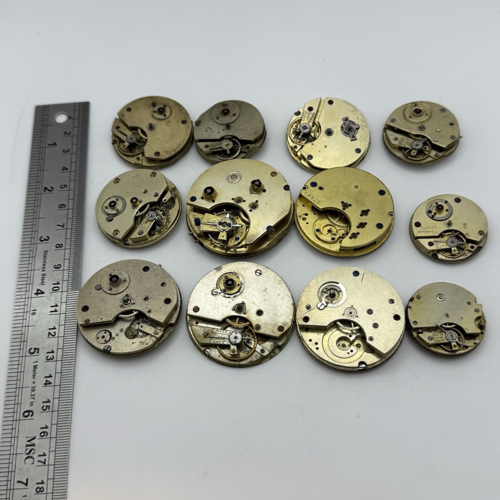 Bundle Mixed Antique / Vintage Pocket Watch Movements Joblot PARTS REPAIR SPARES