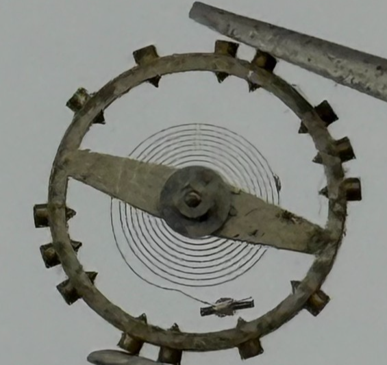 FHF 75 Balance Wheel Complete And Spring 5 1/4''' 203 M Watch Movement Parts NOS