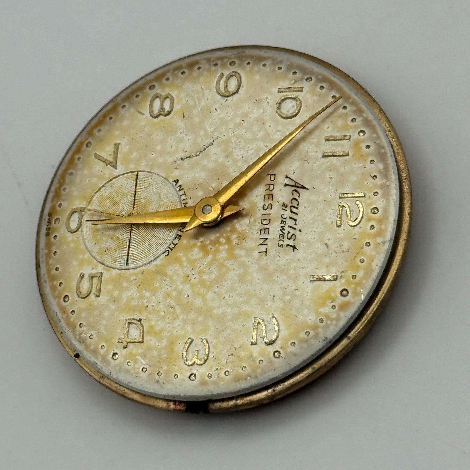 AS 1002 984 Watch Movement Accurist President Manual Wind Vintage Parts 29.7mm