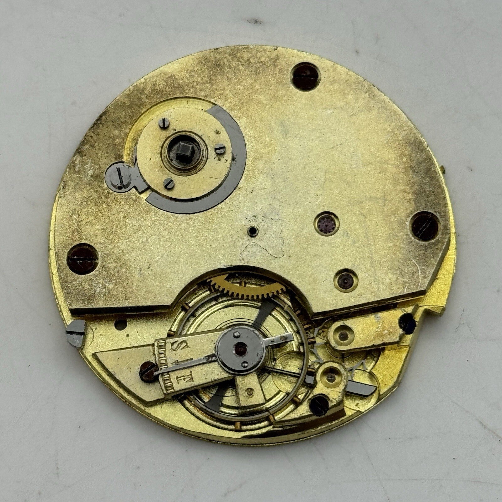 42.7mm Manual Wind Unidentified Quality Pocket Watch Movement FOR PARTS Restore
