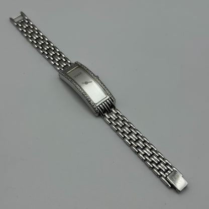Vogue Ladies Quartz Watch Rectangular Silver Tone Bracelet 16mm PARTS REPAIR