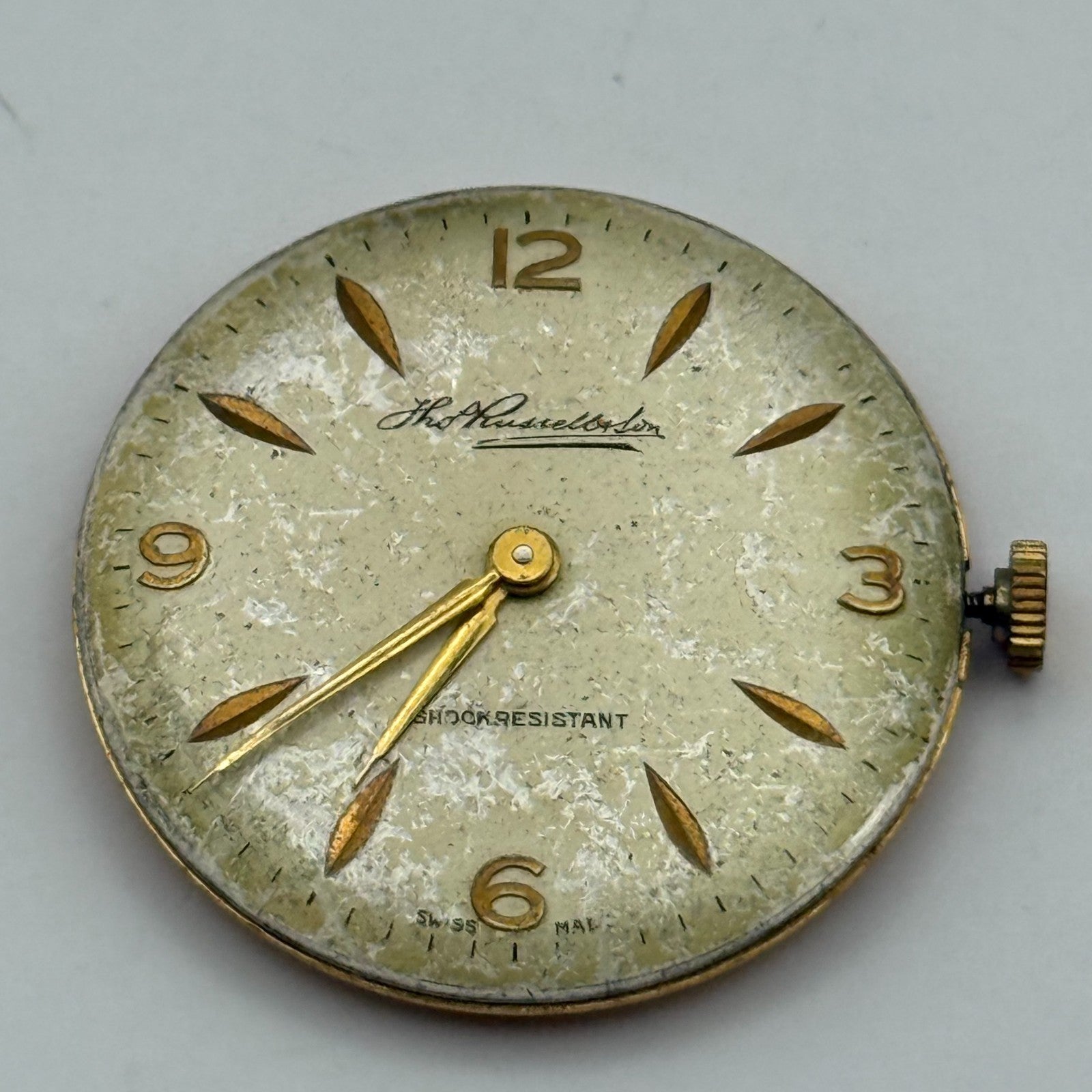 Buser 15A Thomas Russell & Son Watch Movement Running Manual Wind Parts 29.8mm