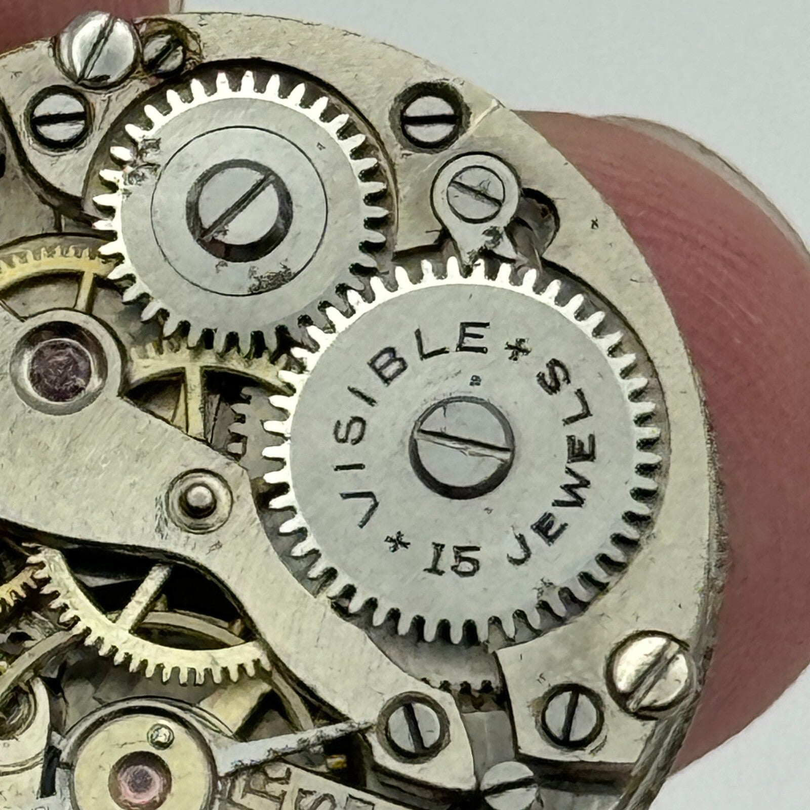 23.6mm Visible Patent 51489 FHF Manual Wind Watch Movement Swiss Vintage PARTS