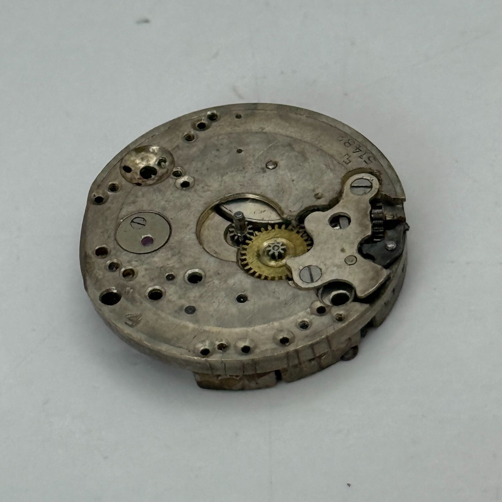 19.7mm Vintage FHF Patent 51482 Swiss Manual Wind Watch Movement PARTS REPAIR