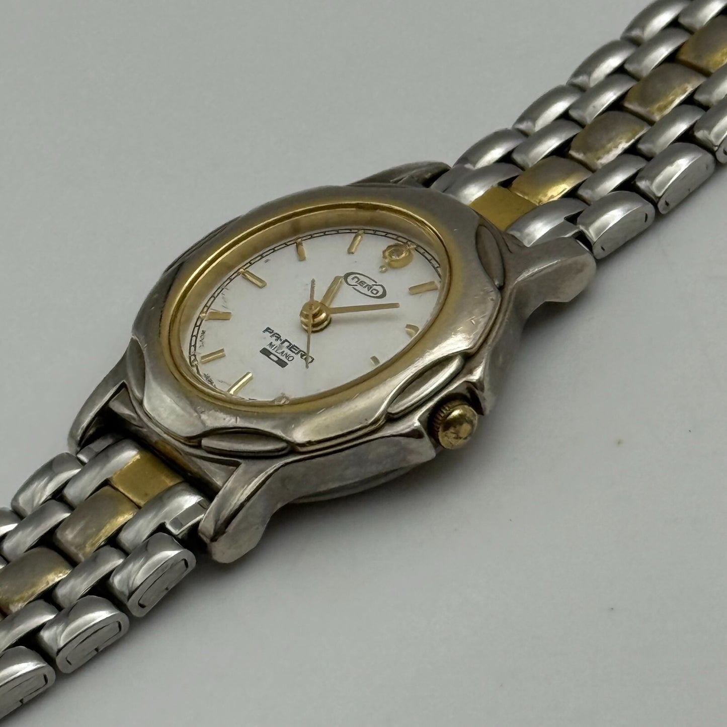 26mm Working Ladies Nero Pa-Nero Milano 2 Tone Quartz Watch 5.25 Inches