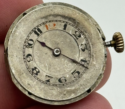 25mm Dreadnought Balance Ok Trench Watch Movement 15 Jewels Vintage Swiss PARTS