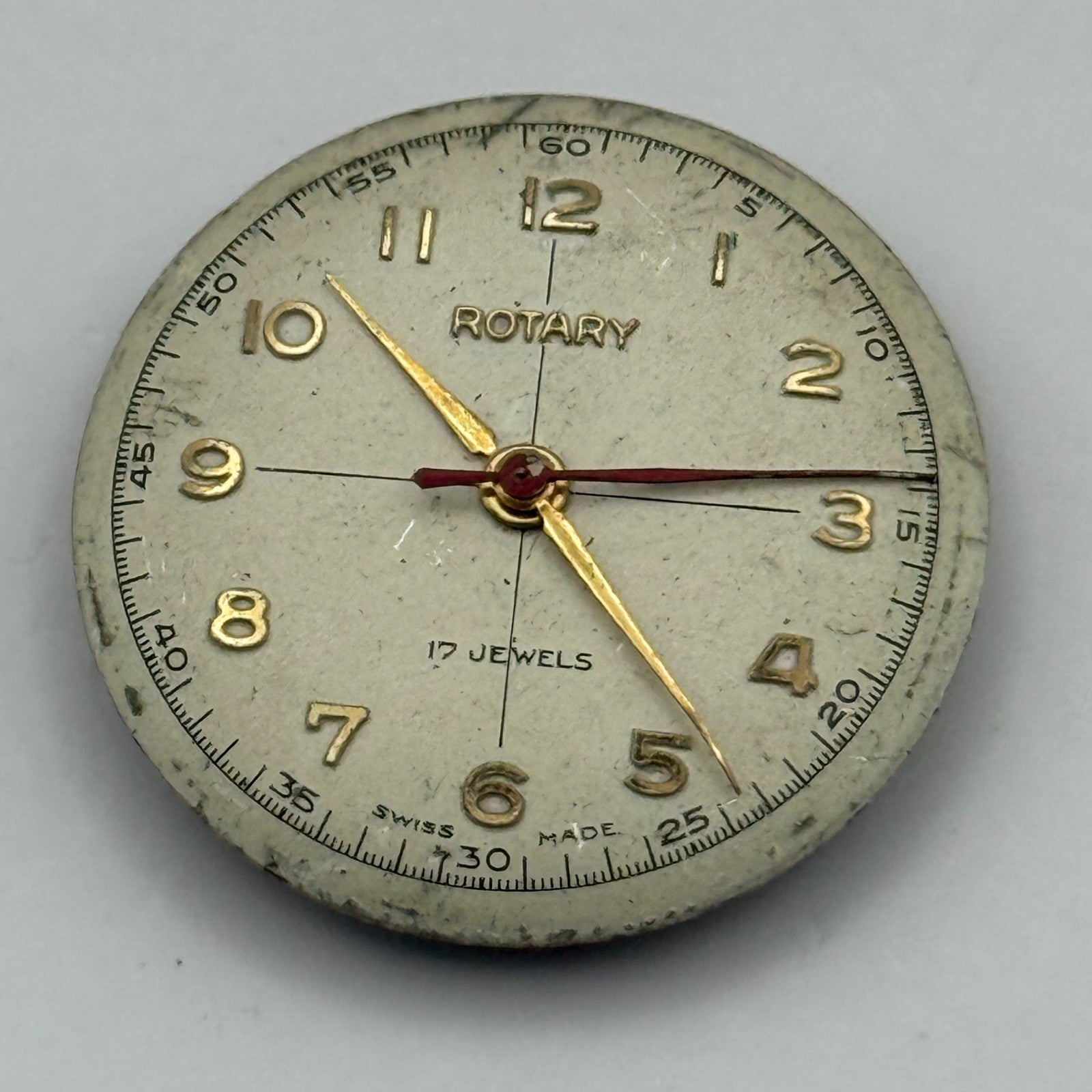 ETA 1080 Watch Movement Rotary 725 Manual Wind Vintage Swiss Parts Repair 23.6mm
