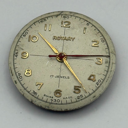 ETA 1080 Watch Movement Rotary 725 Manual Wind Vintage Swiss Parts Repair 23.6mm