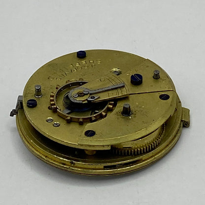 44.9mm Antique J G Graves The English Express Lever Pocket Watch Movement PARTS