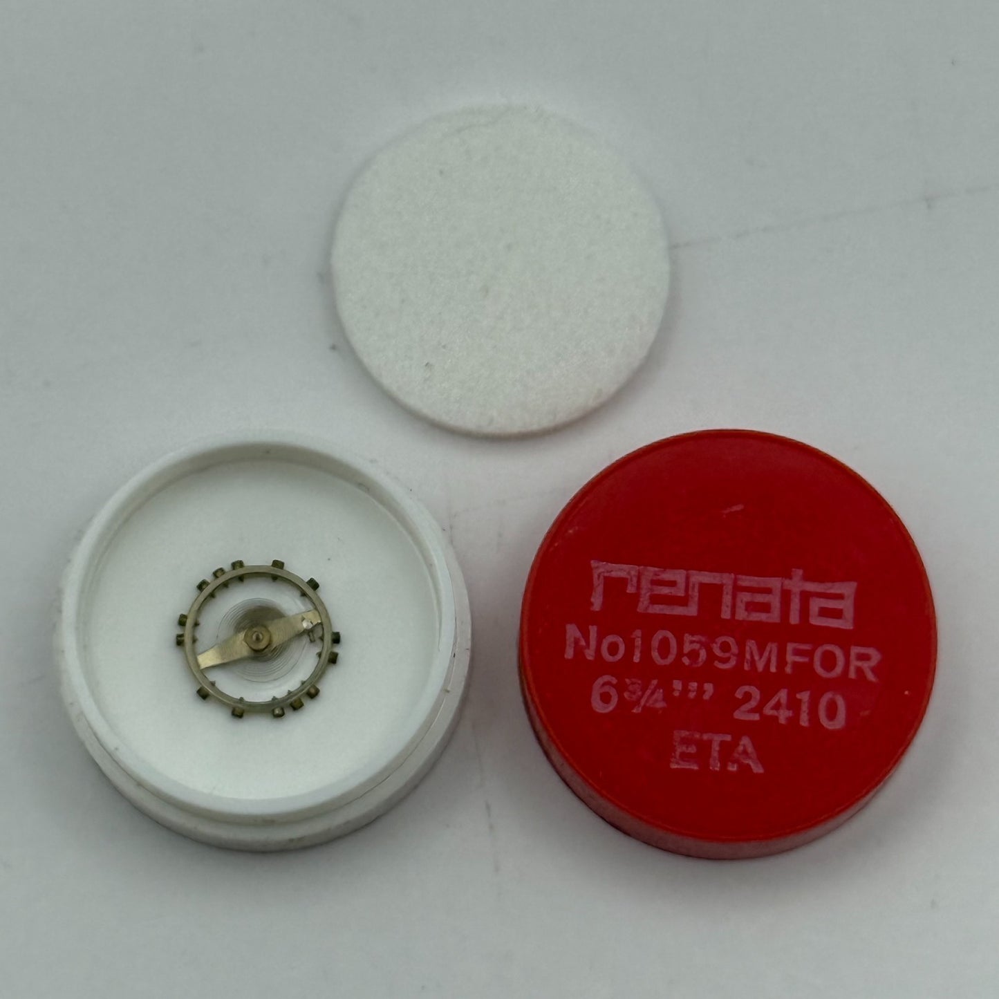 ETA 2410 Balance Wheel Complete And Spring 6¾’’’ 1059 M Watch Movement Parts 