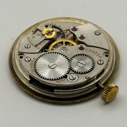 Peerex 15 Jewels Watch Movement Running Manual Wind Vintage Parts Repair 25.8mm