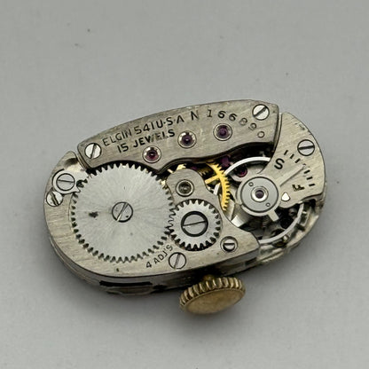 Elgin Grade 541 Model 2 Watch Movement 1951 21/0s American Parts Repair Ladies