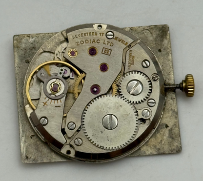 21.9mm Running Vintage Zodiac Cal 52 Favre Leuba Watch Movement PARTS REPAIR