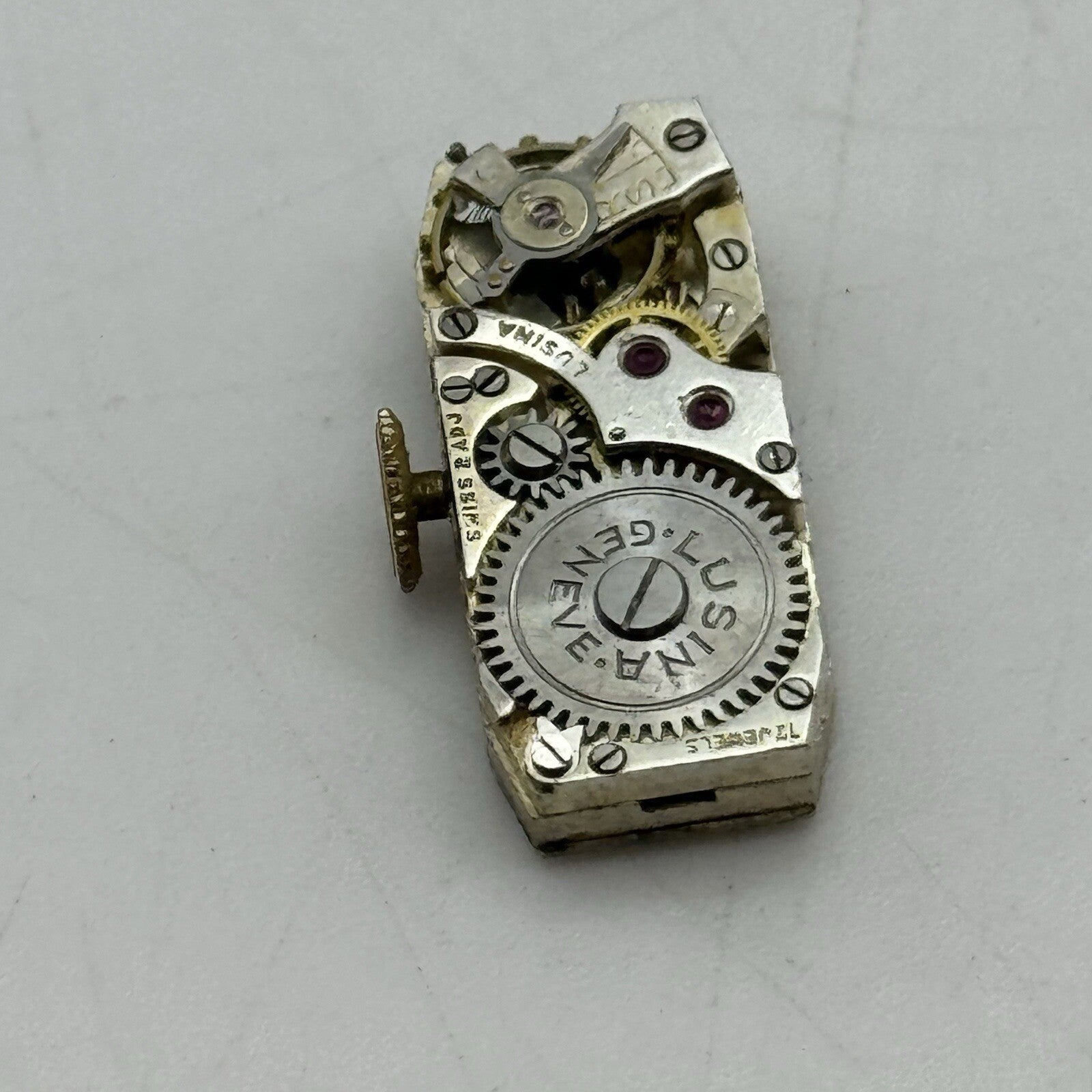 8.9mm Lusina Geneve Small Tank Watch Movement Restoration Parts Repair Bal Ok