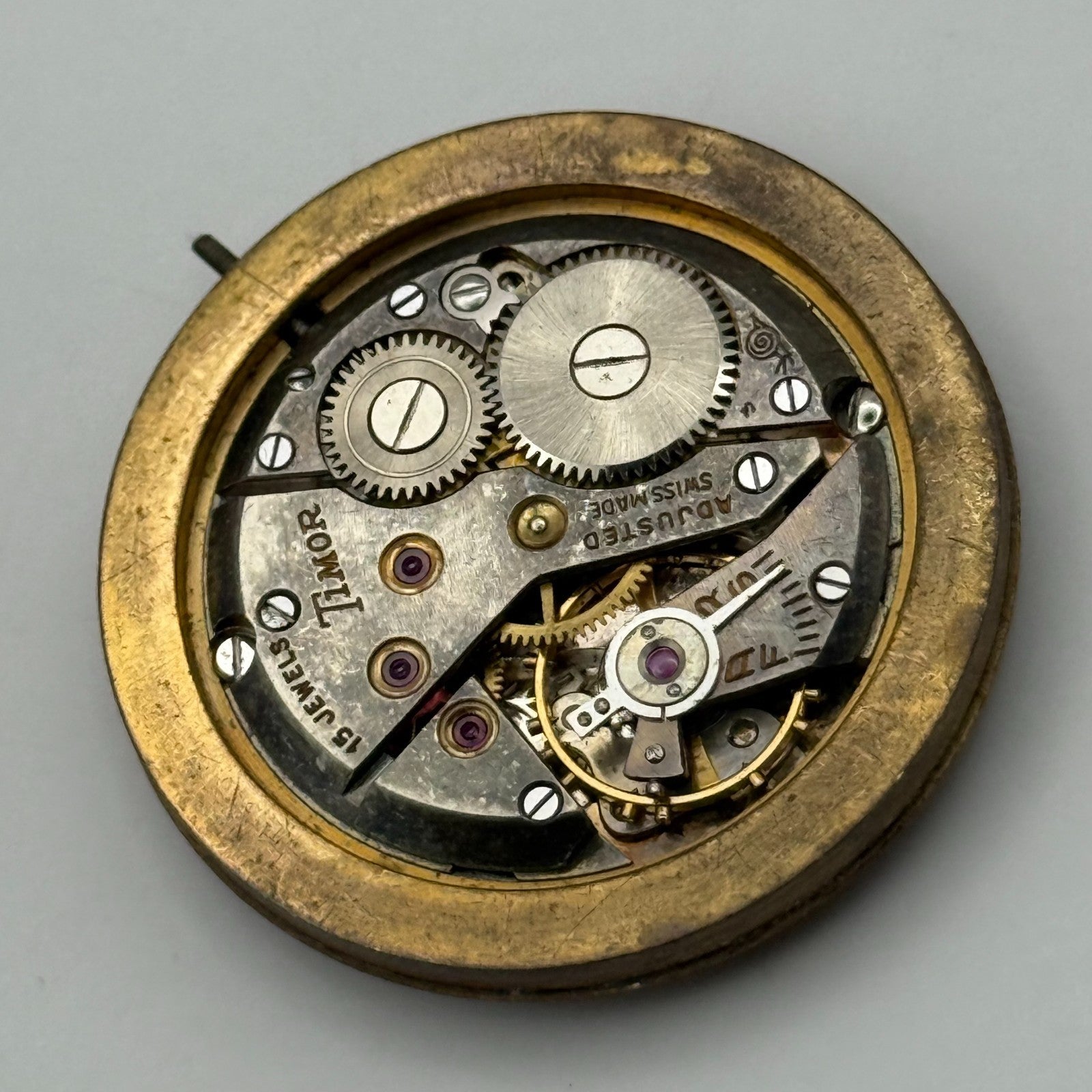 AS 1200 Watch Movement Timor Manual Wind Vintage Swiss Parts Repair 30.4mm