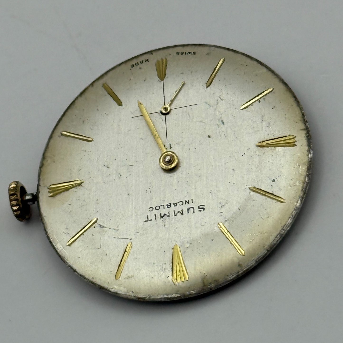 Summit AS 1525 1526 Watch Movement Running Manual Wind Vintage Parts 25.8mm