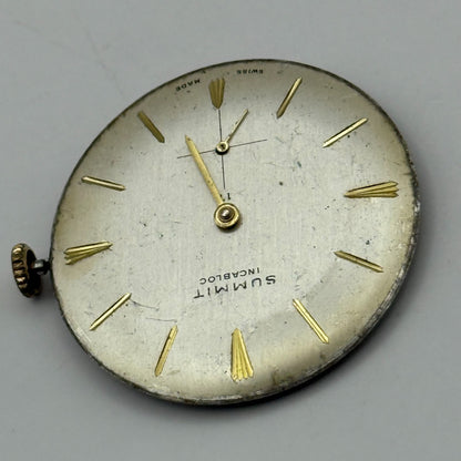 Summit AS 1525 1526 Watch Movement Running Manual Wind Vintage Parts 25.8mm