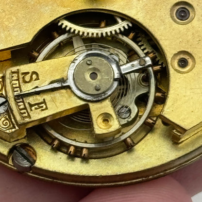 45mm Antique Non Magnetic Balance Intact Key Wound Pocket Watch Movement PARTS