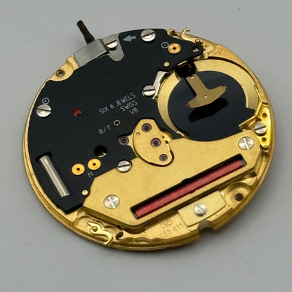 ETA 255.411 Quartz Watch Movement 6 Jewels Swiss Vintage Parts Repair 23.9mm