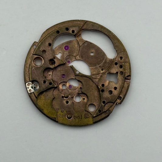 ETA 2452 Watch Movement Main Plate Automatic Vintage Swiss Parts Repair 25.9mm