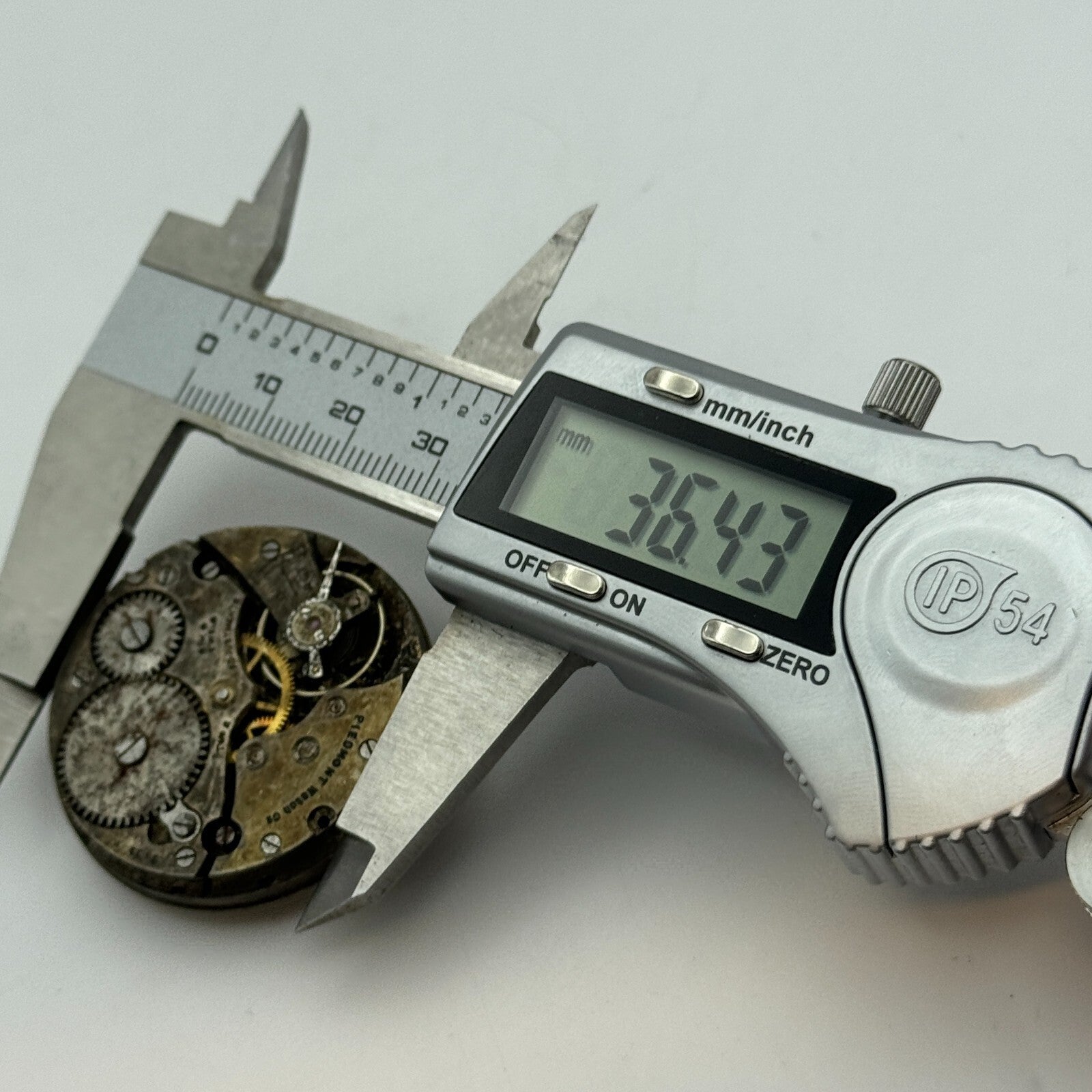 43.1mm Open Face Piedmont Watch Co 6 Jewels Swiss Pocket Watch Movement PARTS