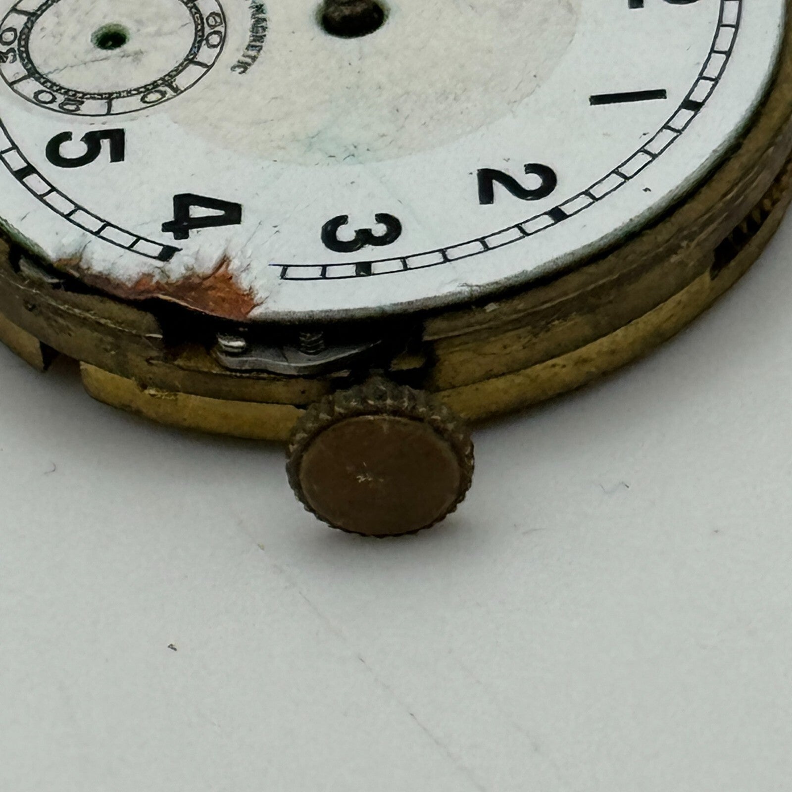 27mm Men's Hefik Non Magnetic Trench Watch Movement Manual Wind Swiss PARTS