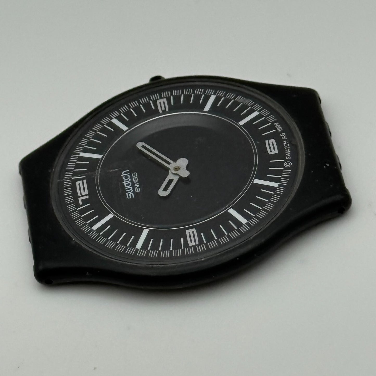 33mm Vintage 1999 Swatch SFB107G Noir De T Metal Watch UNTESTED PARTS REPAIR