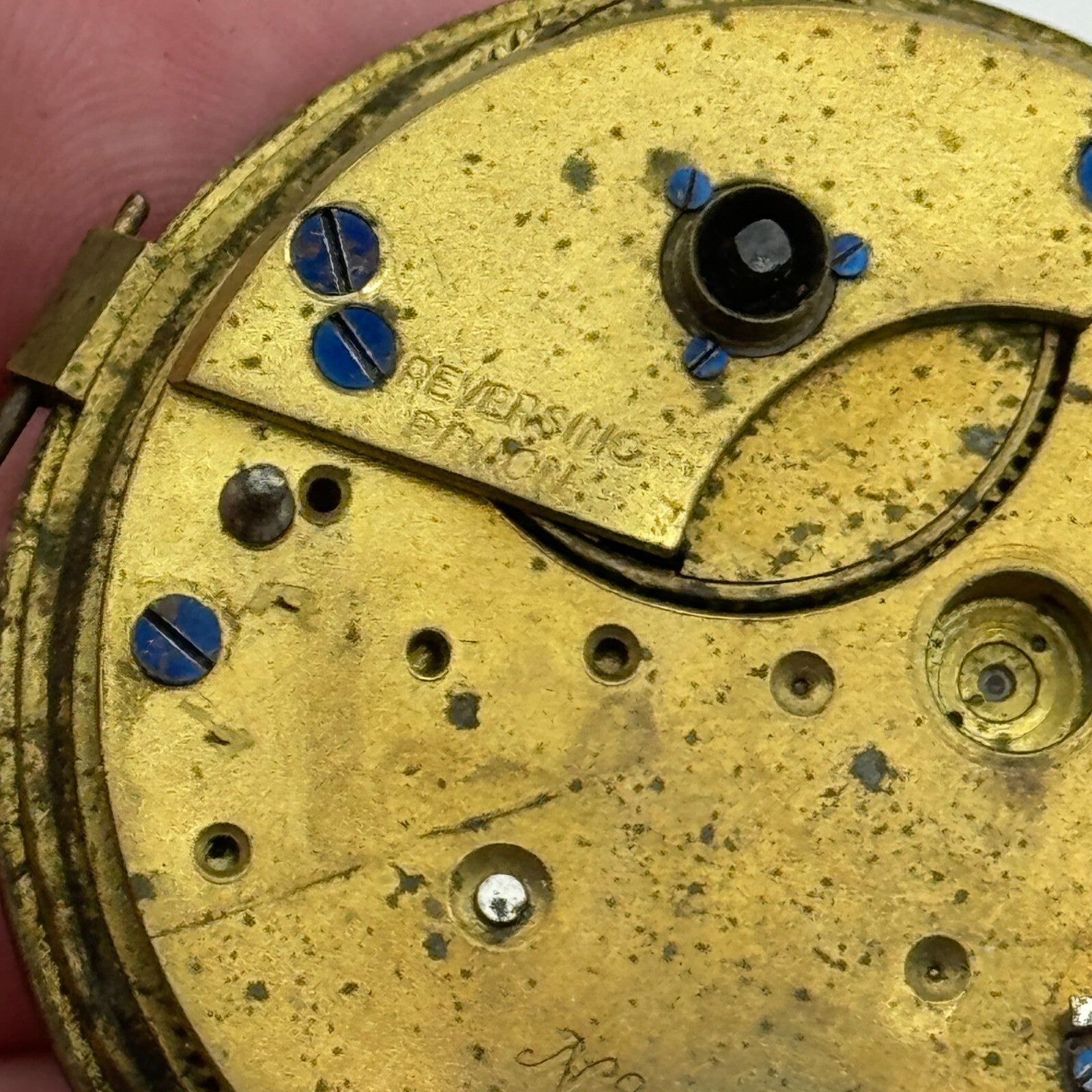 44.7mm Antique J G Graves English Express Lever Pocket Watch Movement PARTS