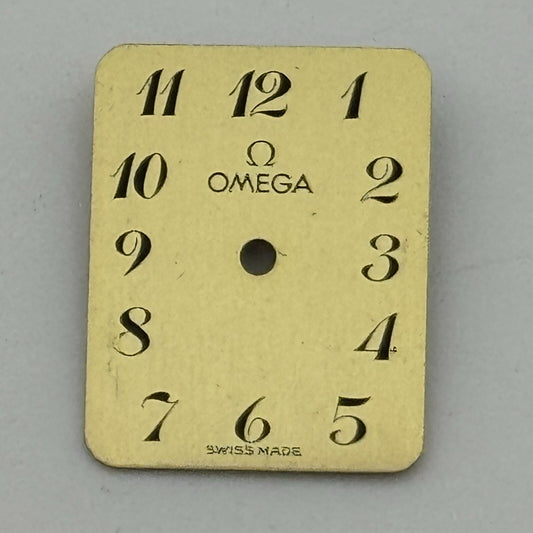 14.5mm x 18.5mm Rectangle Omega Large Numbers Ladies Wristwatch Dial Spares Part