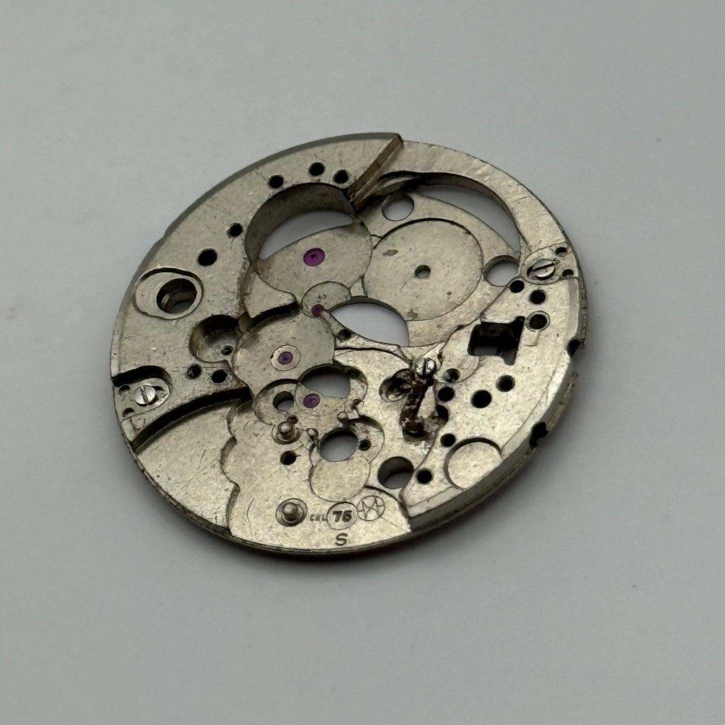 Hamilton 75 British Military Watch Movement Incomplete Vintage Parts 25.9mm