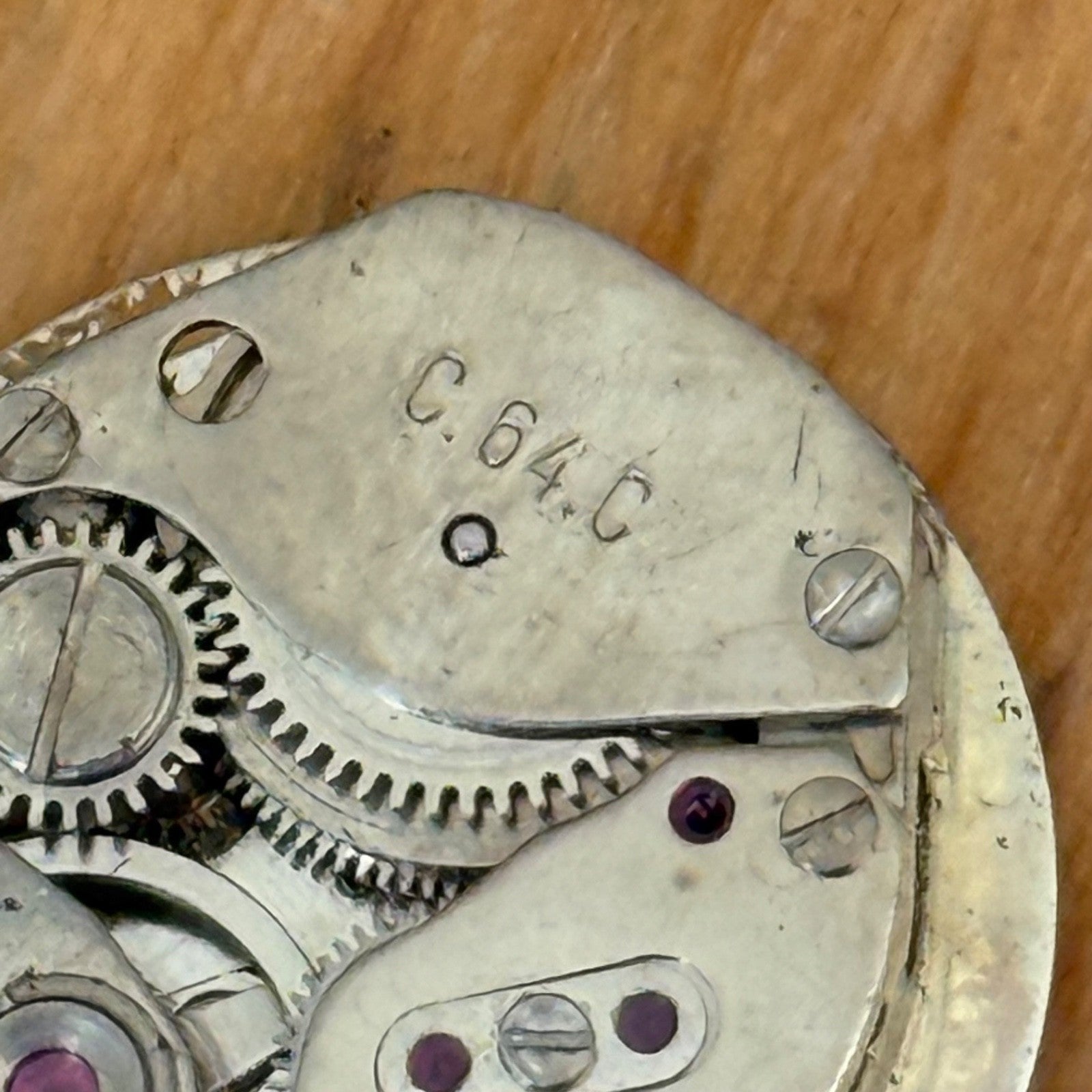 20mm Vintage Salvest 15J Cattin C64 .C Art Deco Case Manual Wind Watch PARTS