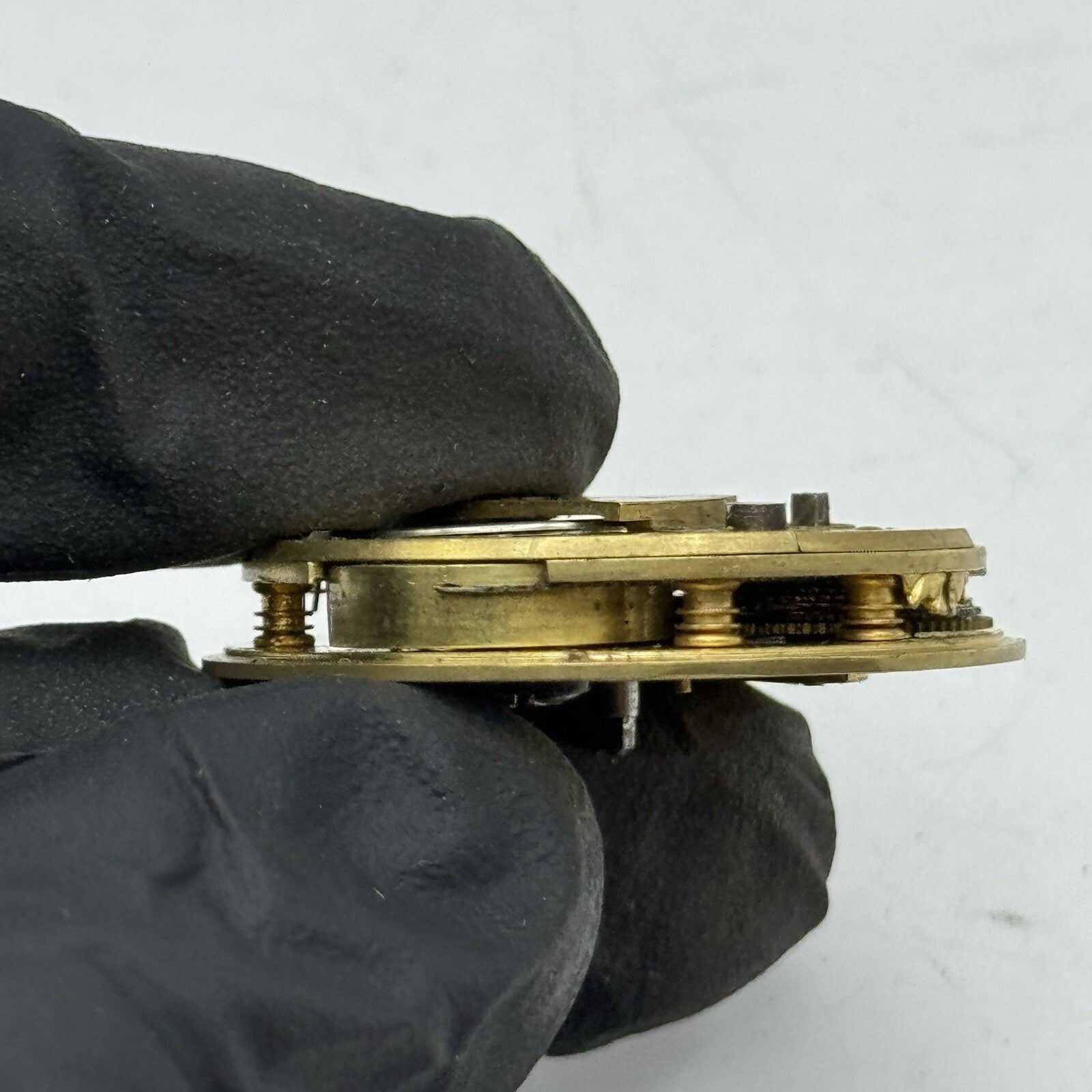 33.7mm Unidentified Quality Fusee Antique Pocket Watch Movement FOR PARTS