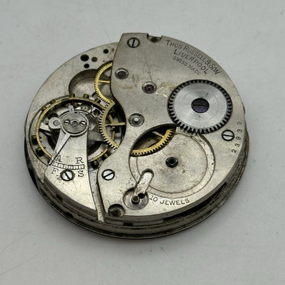 42.8mm Thomas Russell Liverpool Tempus Fugit Hunter Pocket Watch Movement PARTS