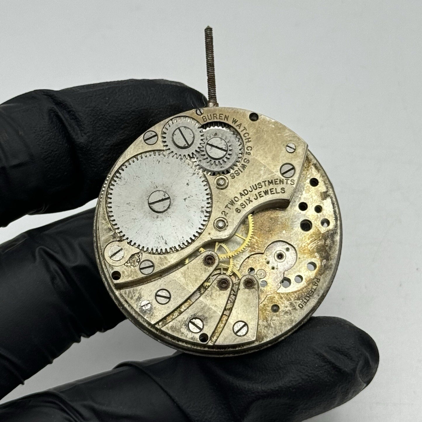 42.7mm Manual Wind Buren Watch Co Higher Grade Pocket Watch Movement FOR PARTS
