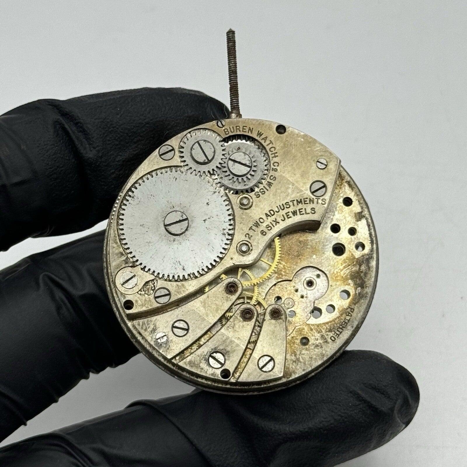 42.7mm Manual Wind Buren Watch Co Higher Grade Pocket Watch Movement FOR PARTS
