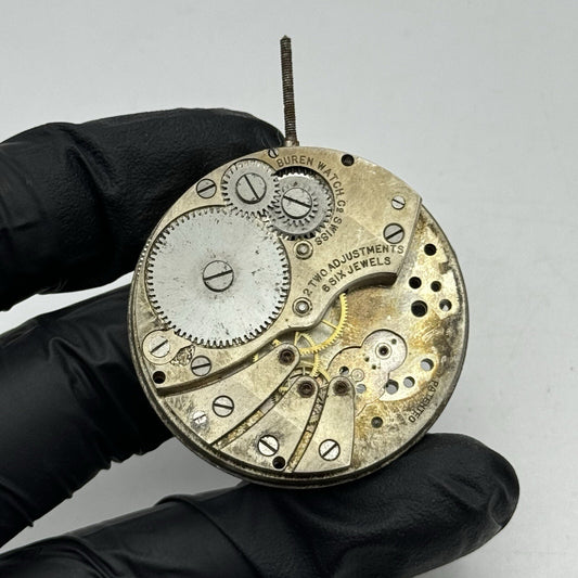 42.7mm Manual Wind Buren Watch Co Higher Grade Pocket Watch Movement FOR PARTS