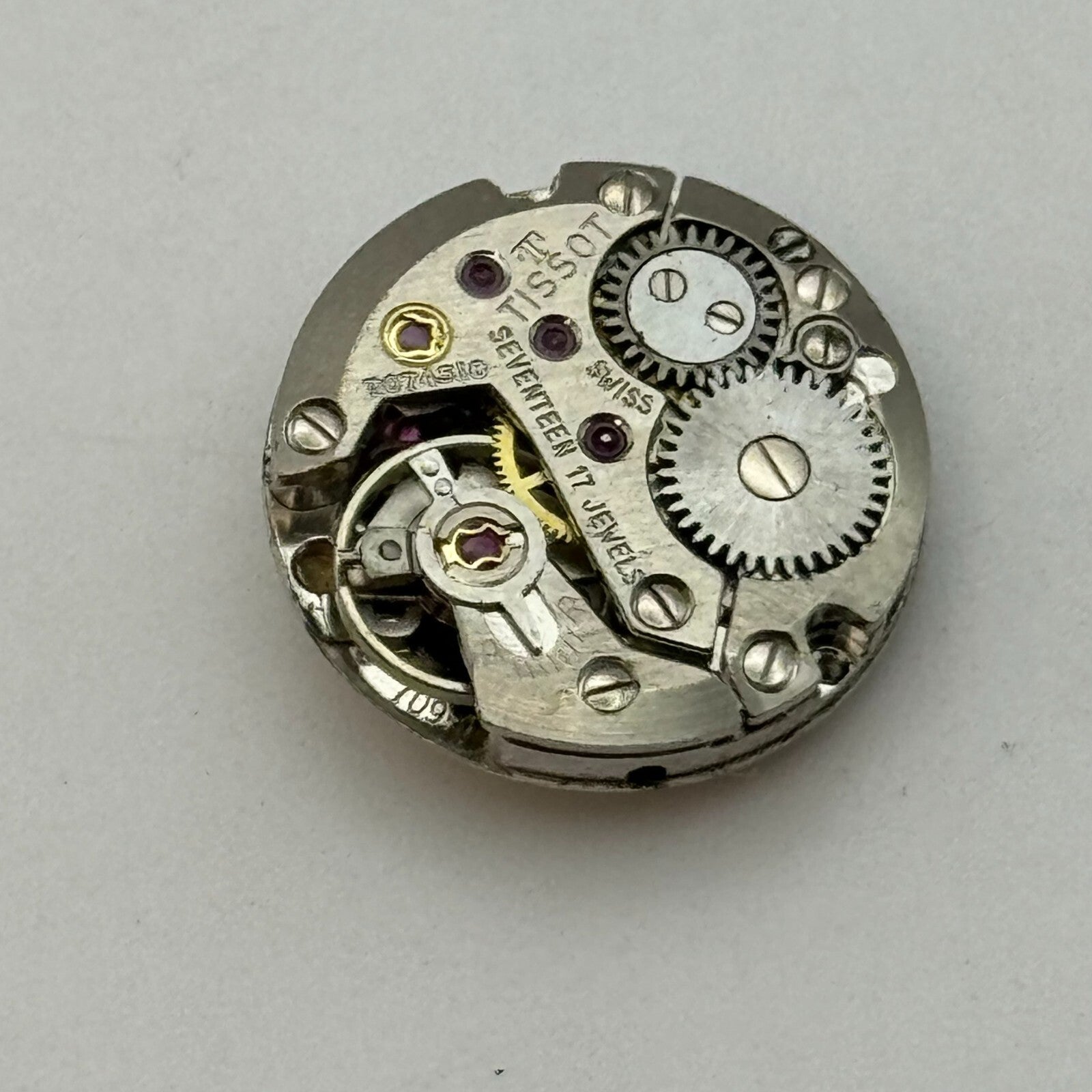 15.5mm Tissot 709-1 Balance Intact Swiss Manual Wind Watch Movement PARTS REPAIR