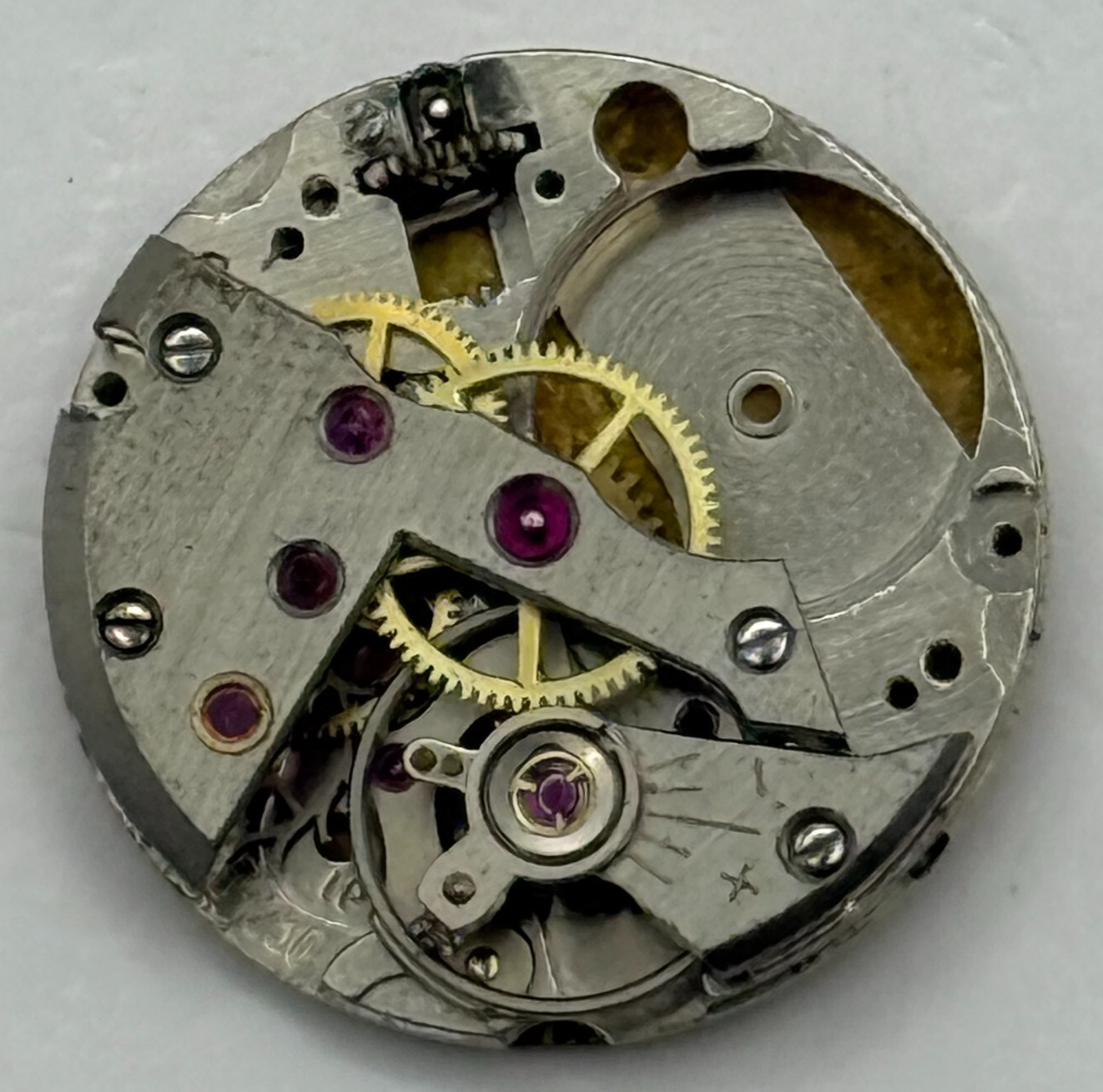 19.6mm Vintage Bucherer FEF 250 Manual Wind Watch Movement PARTS REPAIR