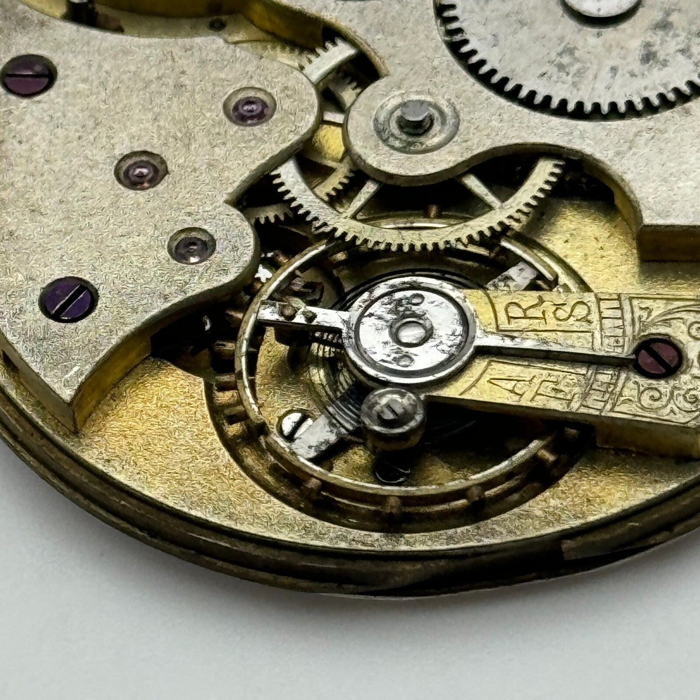 41.7mm Unidentified Quality Thin Vintage Open Face Pocket Watch Movement PARTS