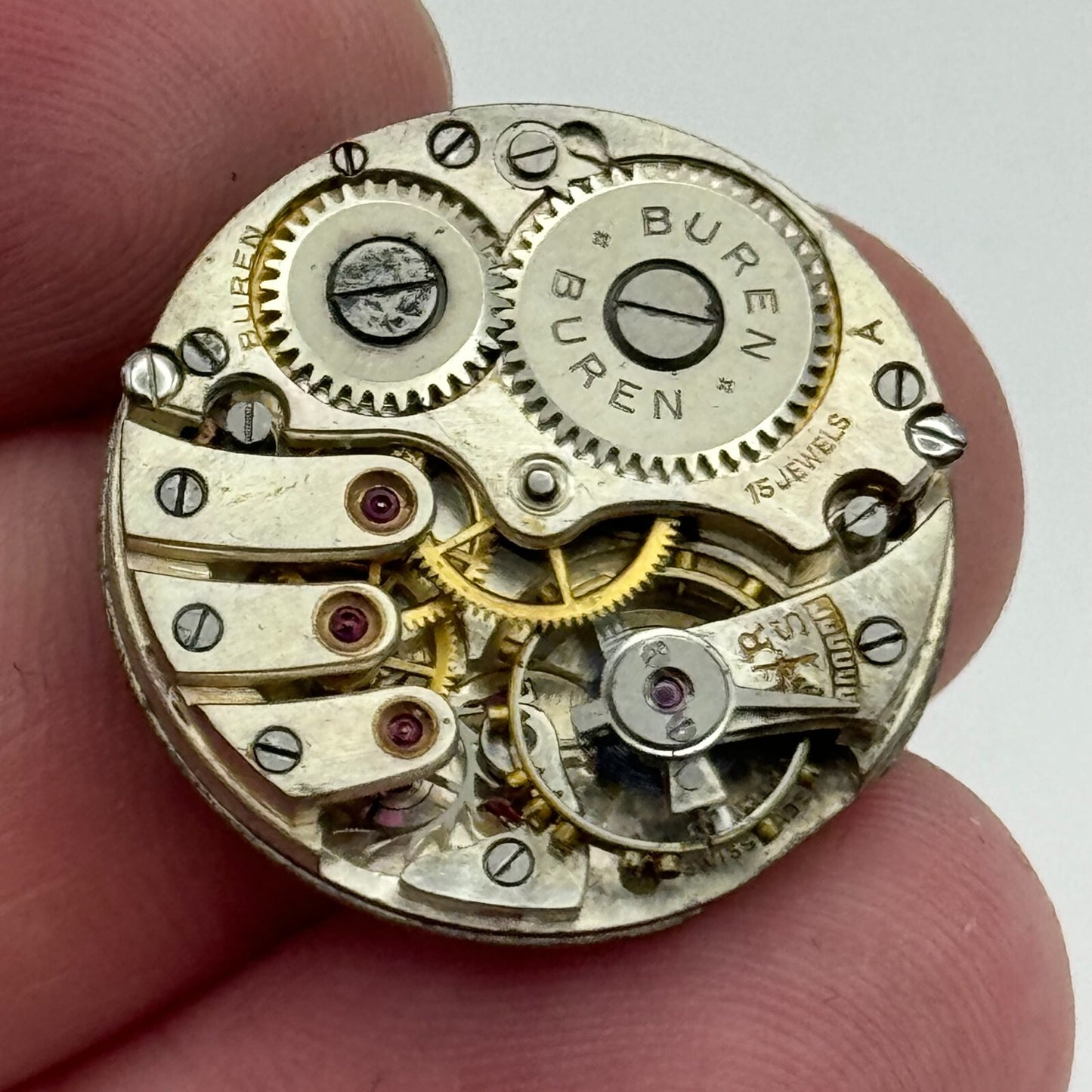 23.6mm Buren A Grand Prix 10 1/2N Manual Wind Swiss Watch Movement PARTS SPARES
